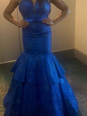 Royal Blue Sparkle Mermaid Gown
